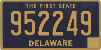 DE license plate 952249