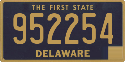 DE license plate 952254