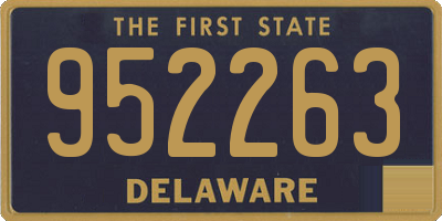 DE license plate 952263