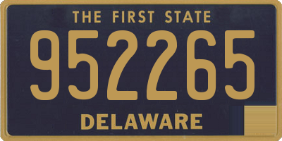 DE license plate 952265