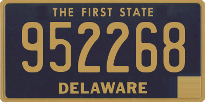 DE license plate 952268