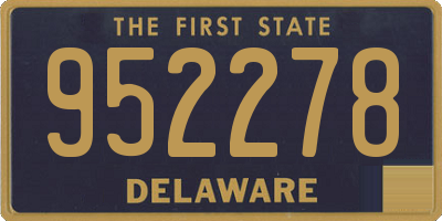 DE license plate 952278