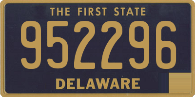 DE license plate 952296