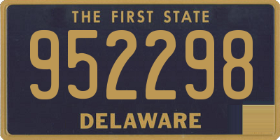 DE license plate 952298