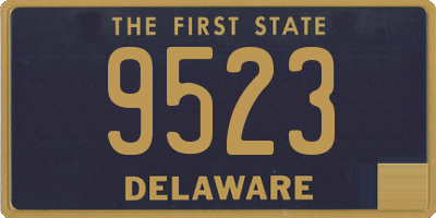 DE license plate 9523
