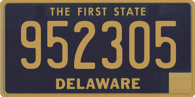 DE license plate 952305