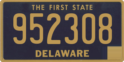 DE license plate 952308