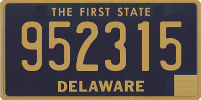 DE license plate 952315