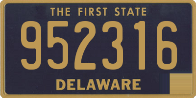 DE license plate 952316