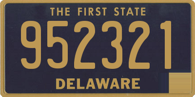 DE license plate 952321