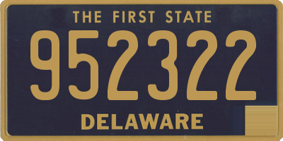 DE license plate 952322