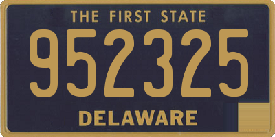 DE license plate 952325