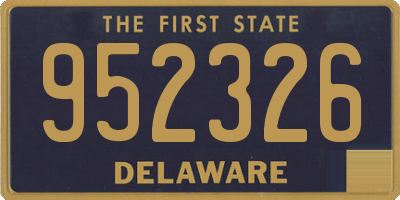 DE license plate 952326