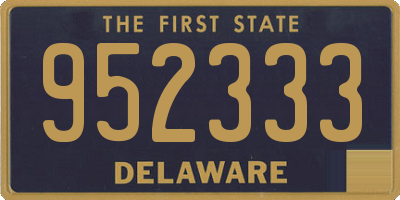 DE license plate 952333