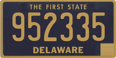 DE license plate 952335