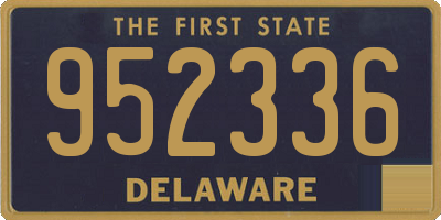 DE license plate 952336