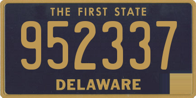 DE license plate 952337
