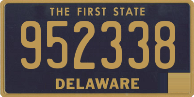 DE license plate 952338