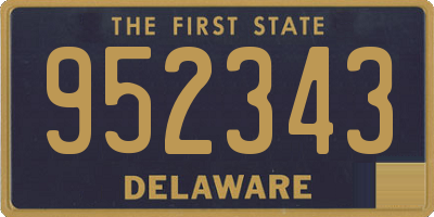 DE license plate 952343