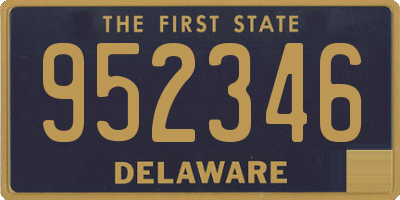 DE license plate 952346