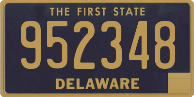 DE license plate 952348