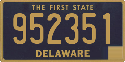 DE license plate 952351