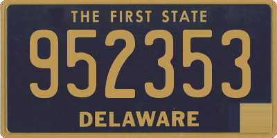 DE license plate 952353