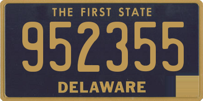 DE license plate 952355