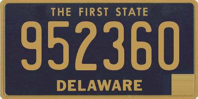 DE license plate 952360