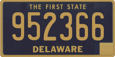 DE license plate 952366