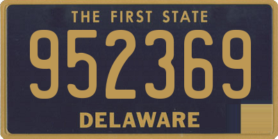 DE license plate 952369