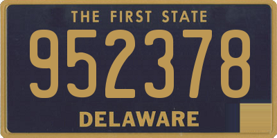 DE license plate 952378