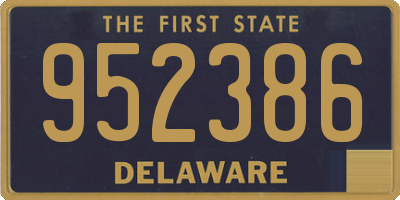 DE license plate 952386
