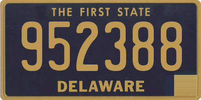 DE license plate 952388