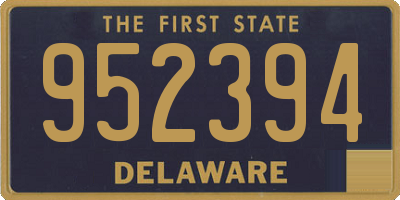 DE license plate 952394
