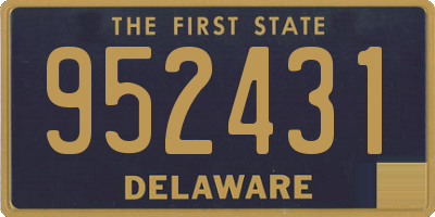 DE license plate 952431