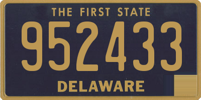 DE license plate 952433