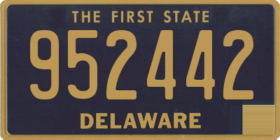 DE license plate 952442