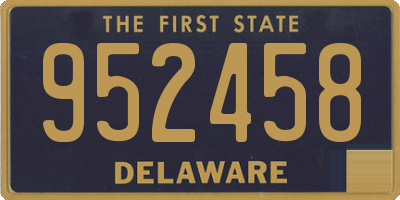 DE license plate 952458