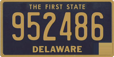 DE license plate 952486