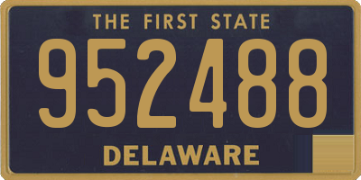 DE license plate 952488