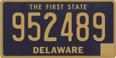 DE license plate 952489