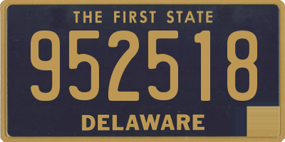 DE license plate 952518