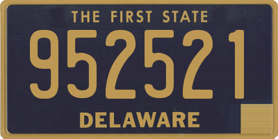 DE license plate 952521