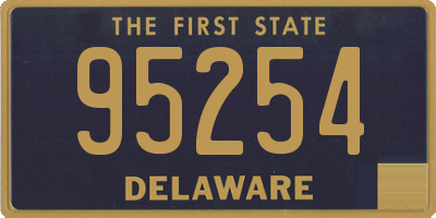 DE license plate 95254