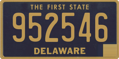 DE license plate 952546