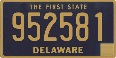 DE license plate 952581