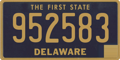 DE license plate 952583