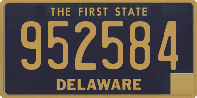 DE license plate 952584