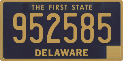 DE license plate 952585